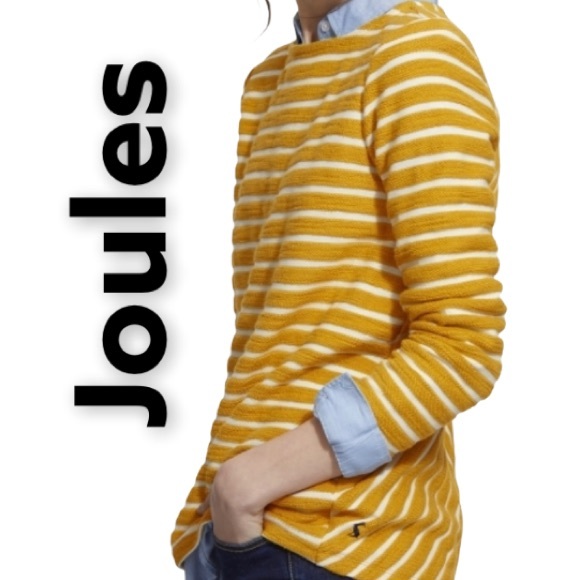 Joules Tops - JOULES Thick Yellow Long Sleeve Top Back Zipper 16